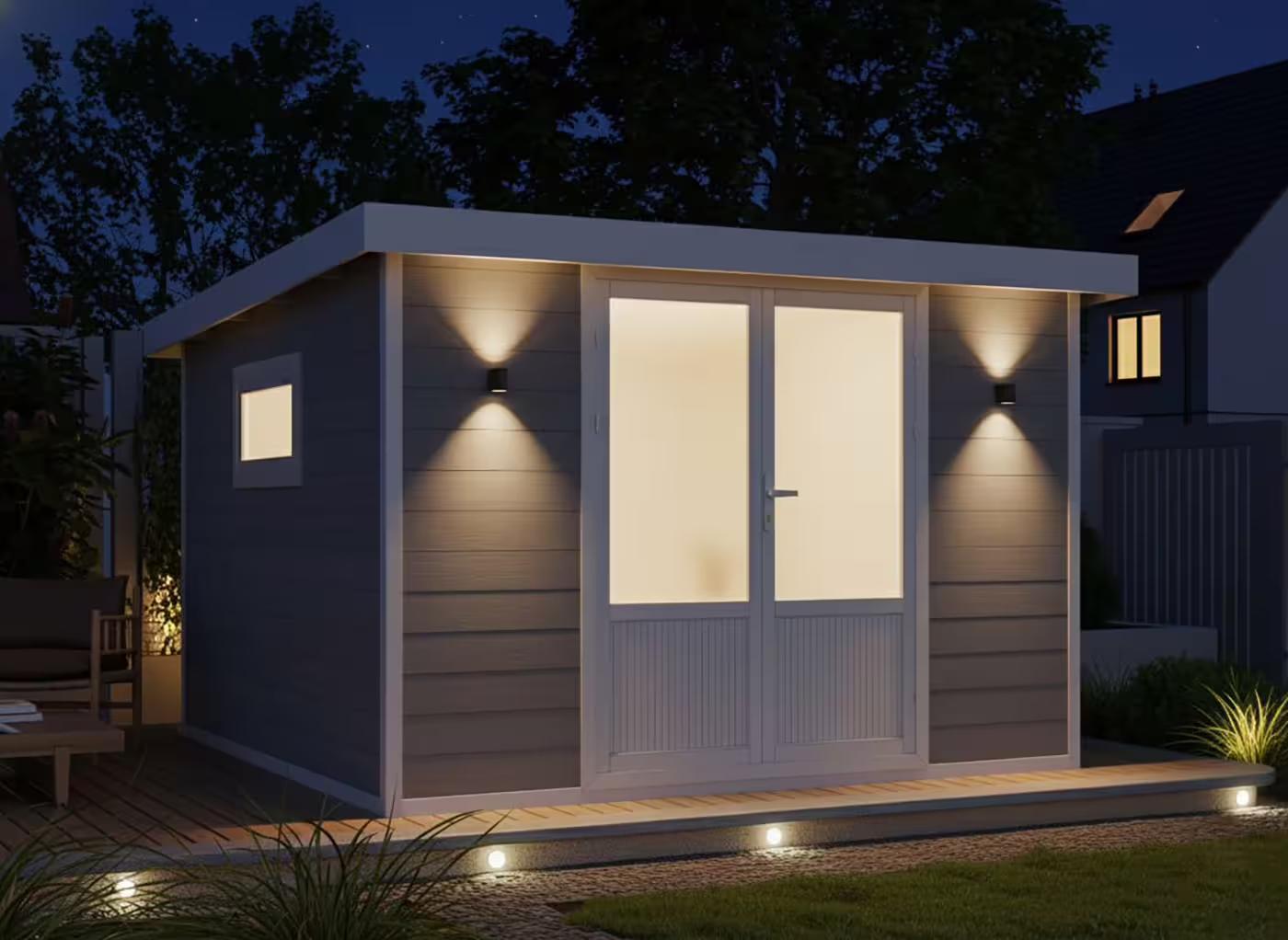 WPC Gartenhaus Modell Ligno White 8,4 m²