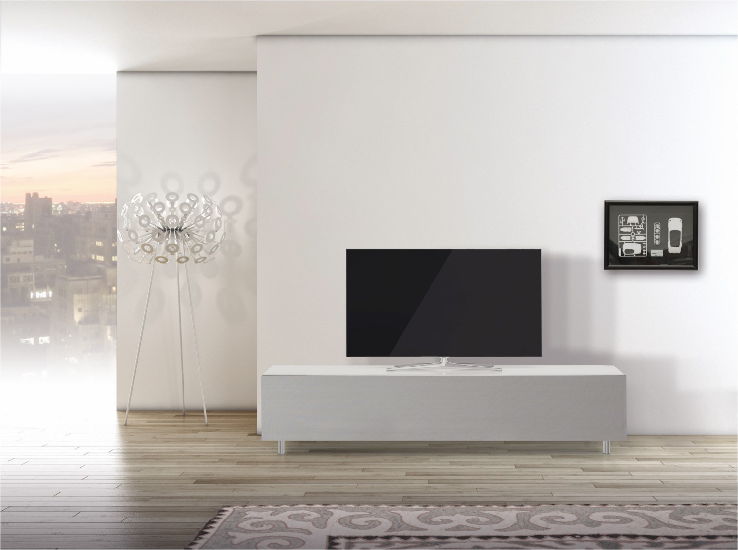 JRL1650S TV-Rack weiß