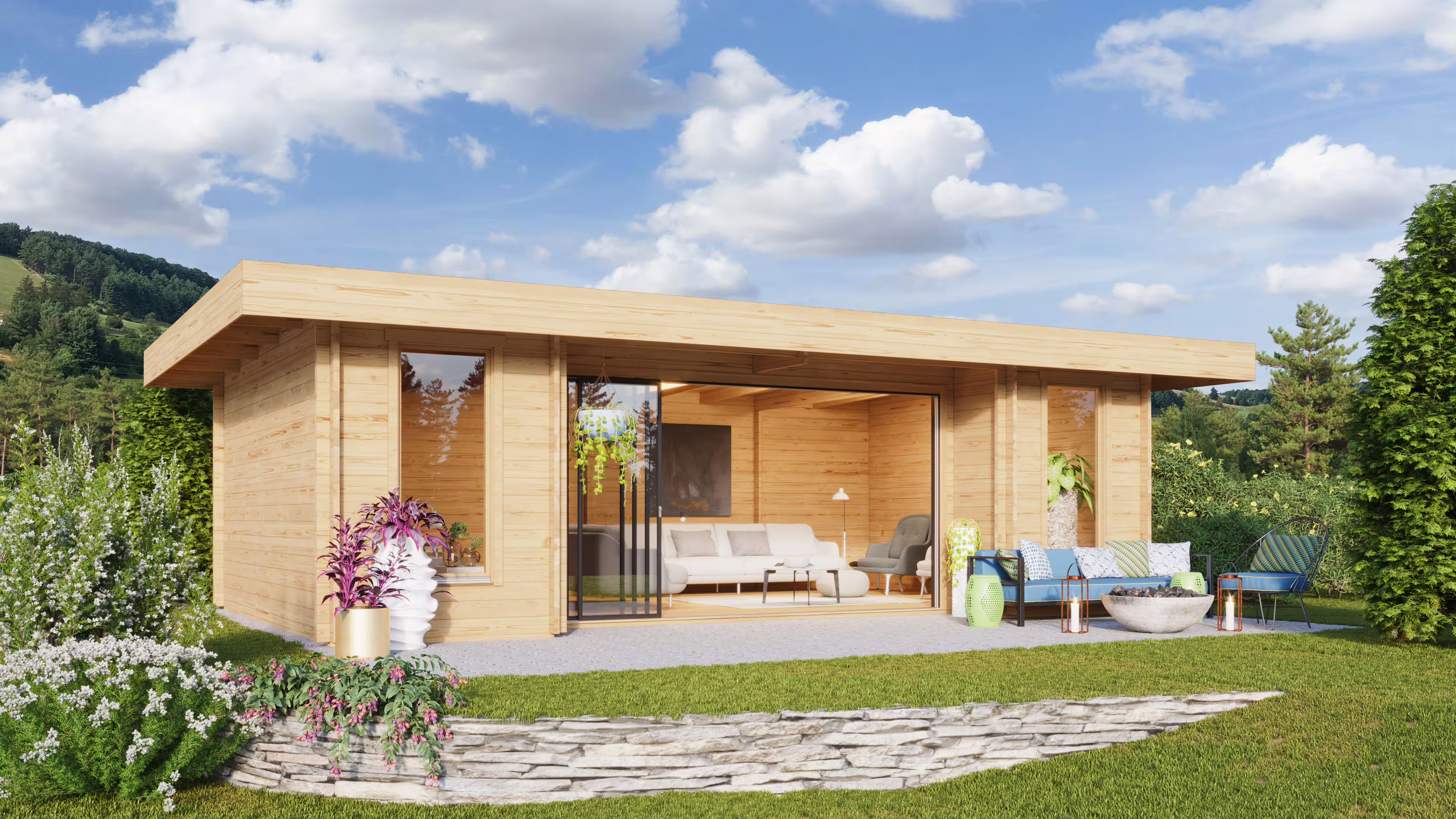 Fjordholz Gartenhaus Alu Concept 70 Q