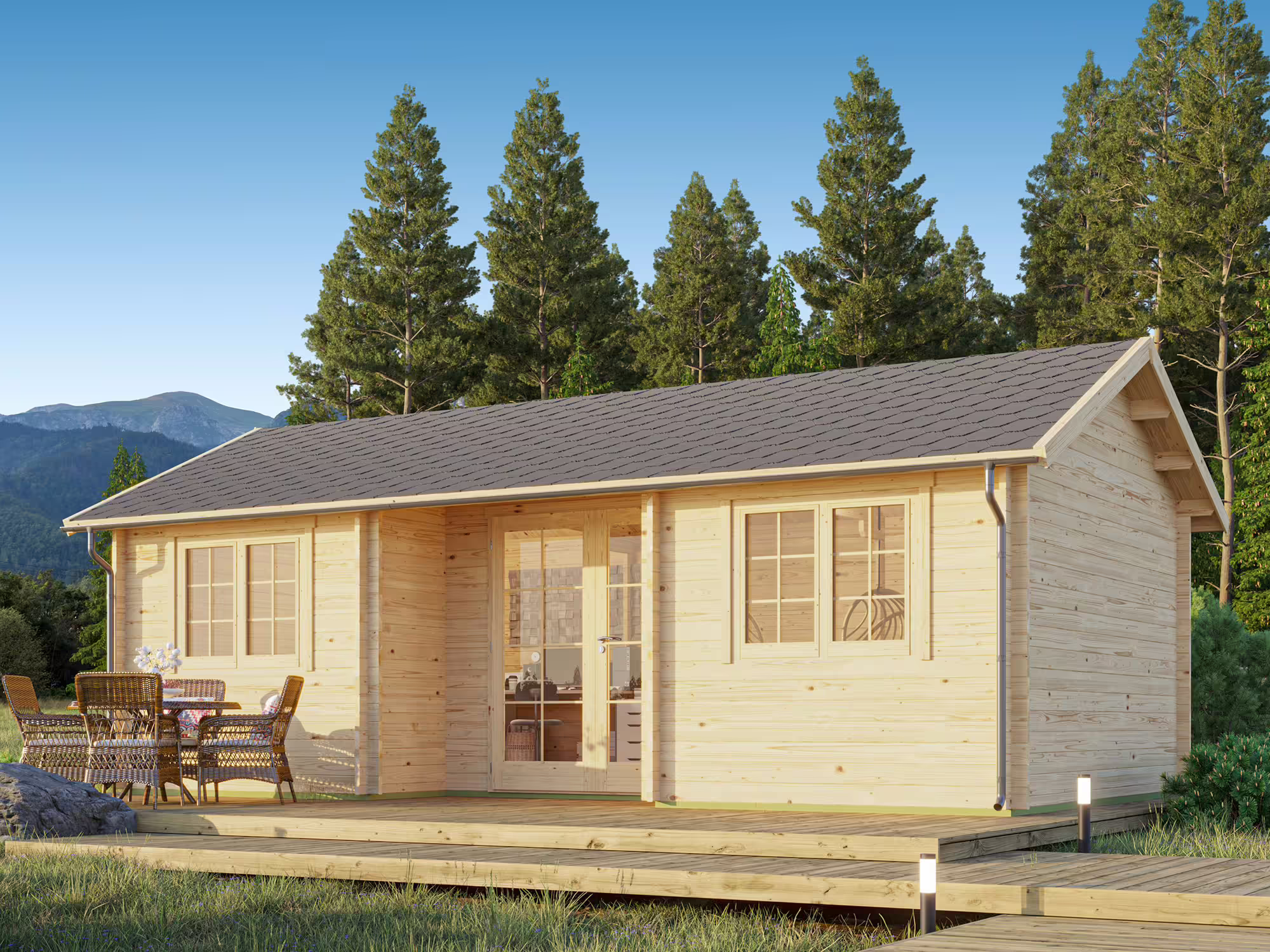 Fjordholz Gartenhaus Modell Wallis 44