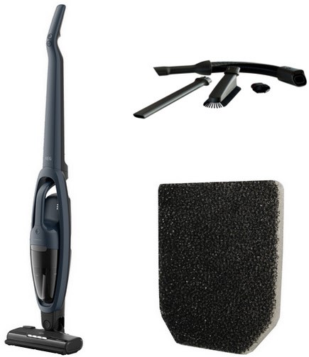 AS52CB18DB Bundel Stielstaubsauger inkl. QX9 Home&Car Kit+AEFKW2 denim blue