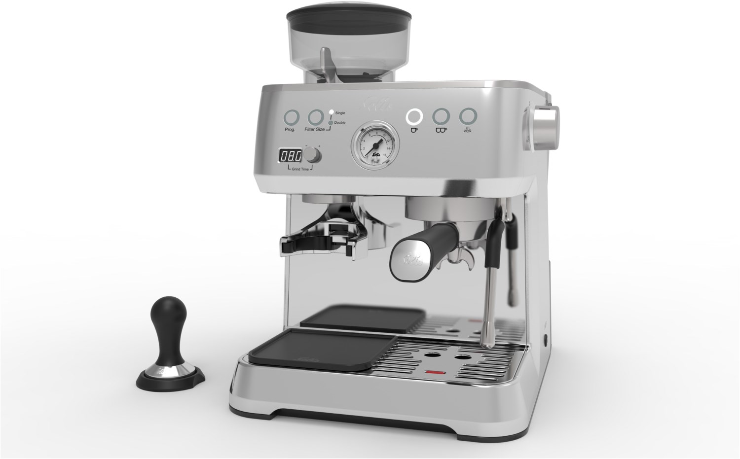 Grind & infuse Perfetta Typ 1019 Siebträgermaschine edelstahl, 16 bar, 2,6 l