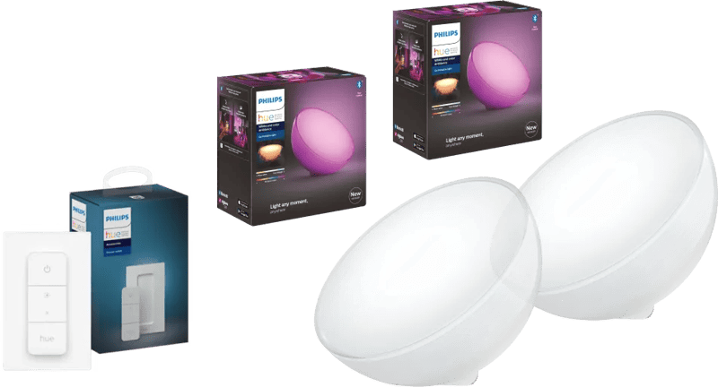 Philips Hue Go Doppelpack White & Color + Dimmer