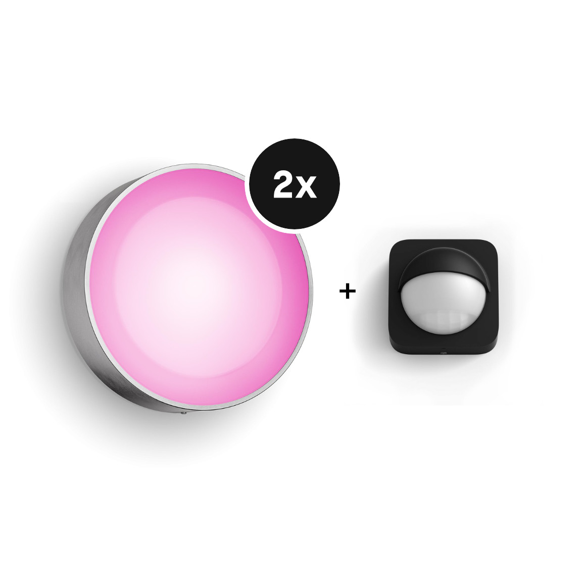Philips Hue Wandleuchte Daylo 2er-Pack + Outdoor Sensor