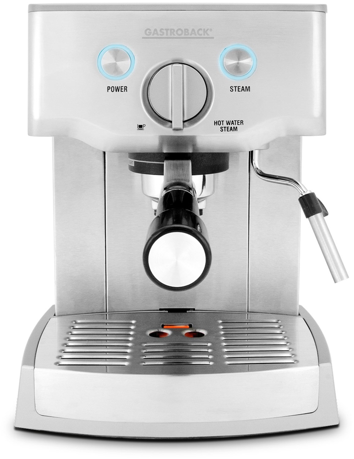 Design Espresso Pro Siebträgermaschine edelstahl, Milchbehälter, 15 bar, 1,5 l
