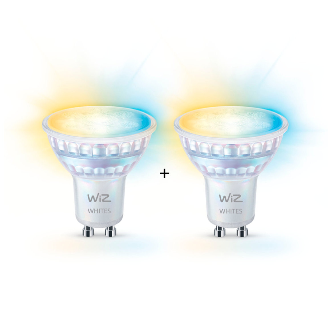WiZ Tunable White & Color GU10 60W - GU10 Spot mit Glaslinse - 2er-Set - Weiß