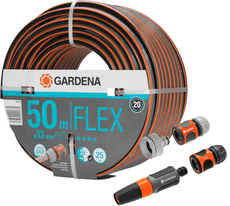 Gardena Comfort FLEX 1/2 50 m + Verbindungsstücke