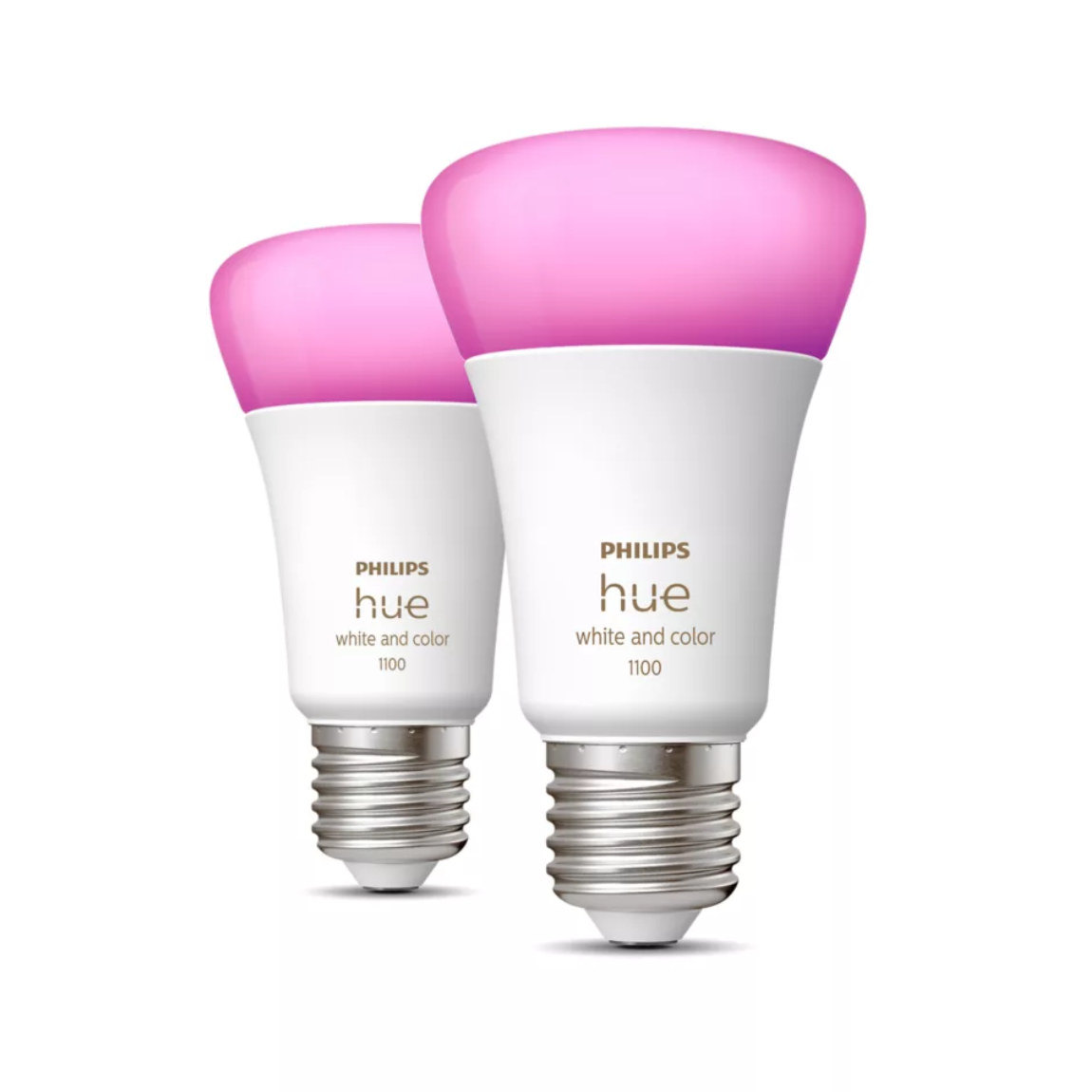 Philips Hue White & Color Ambiance E27 Doppelpack 1100lm - Weiß
