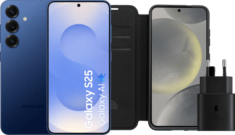 Samsung Galaxy S25 128GB Dunkelblau 5G + Zubehörset