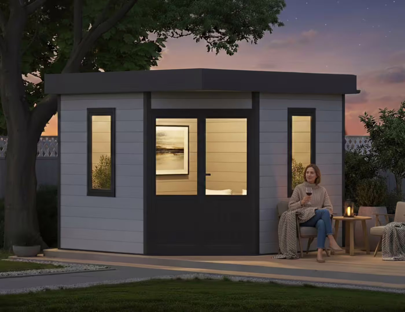 WPC 5-Eck Gartenhaus Modell Style Classic