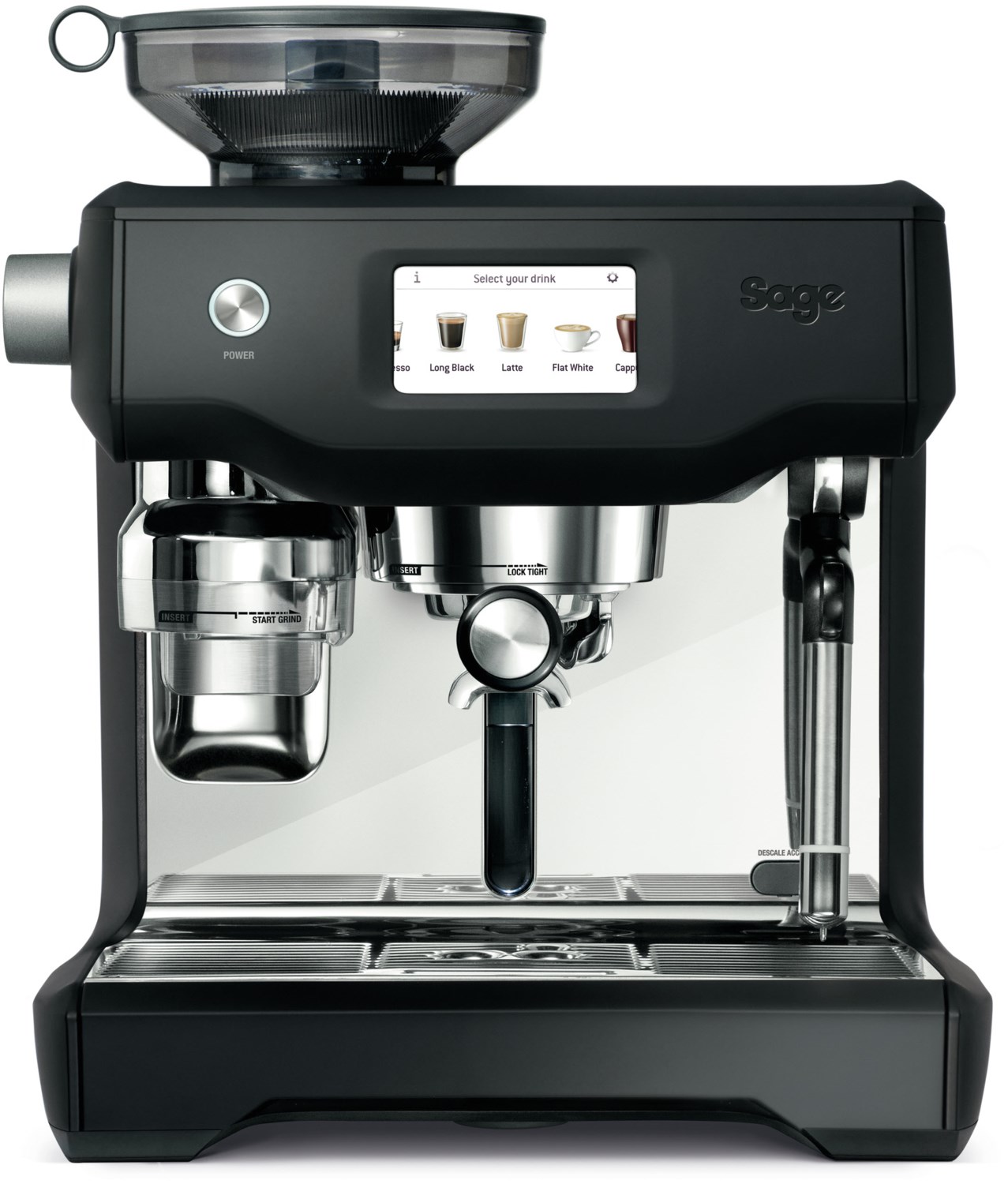 The Oracle Touch Siebträgermaschine black truffle, Milchbehälter, 2,5 l, schwarz