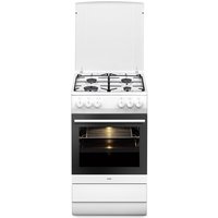 SHEG 11557 W Gas-Kombi-Standherd weiß, 69 l, 50 cm breit, A, 4 Gaskochstellen