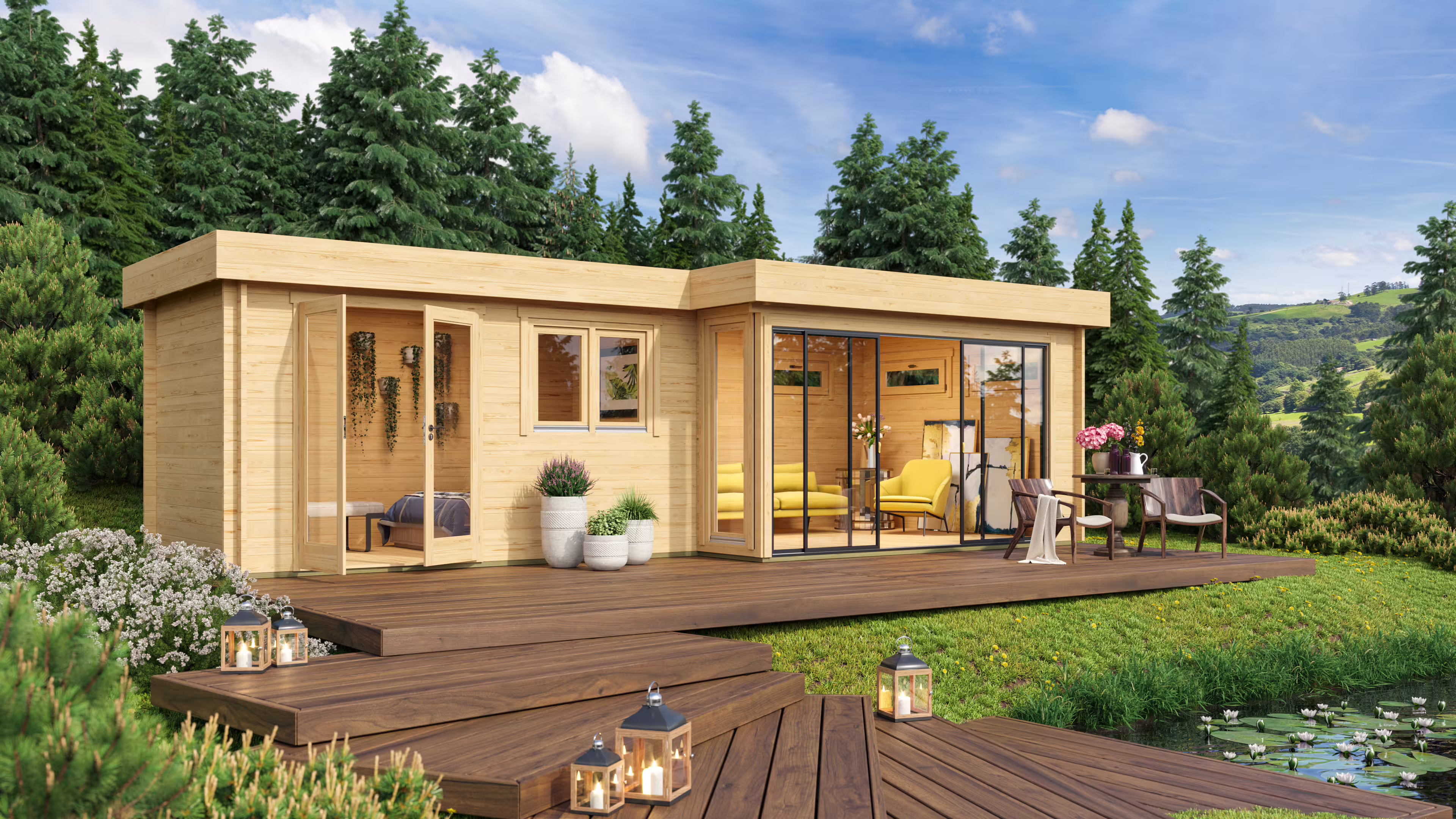 Fjordholz Gartenhaus Alu Concept 70 K