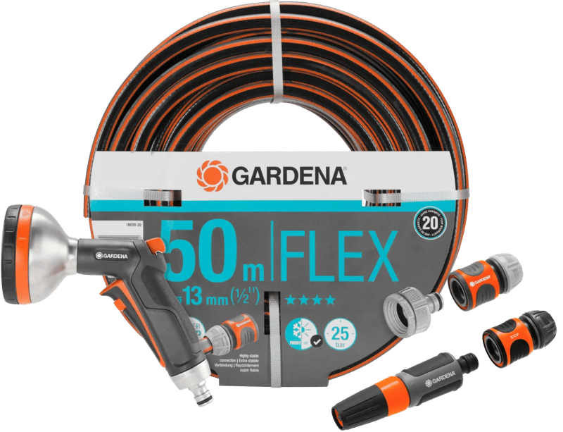 Gardena Comfort FLEX 50 m Premium Brauseset