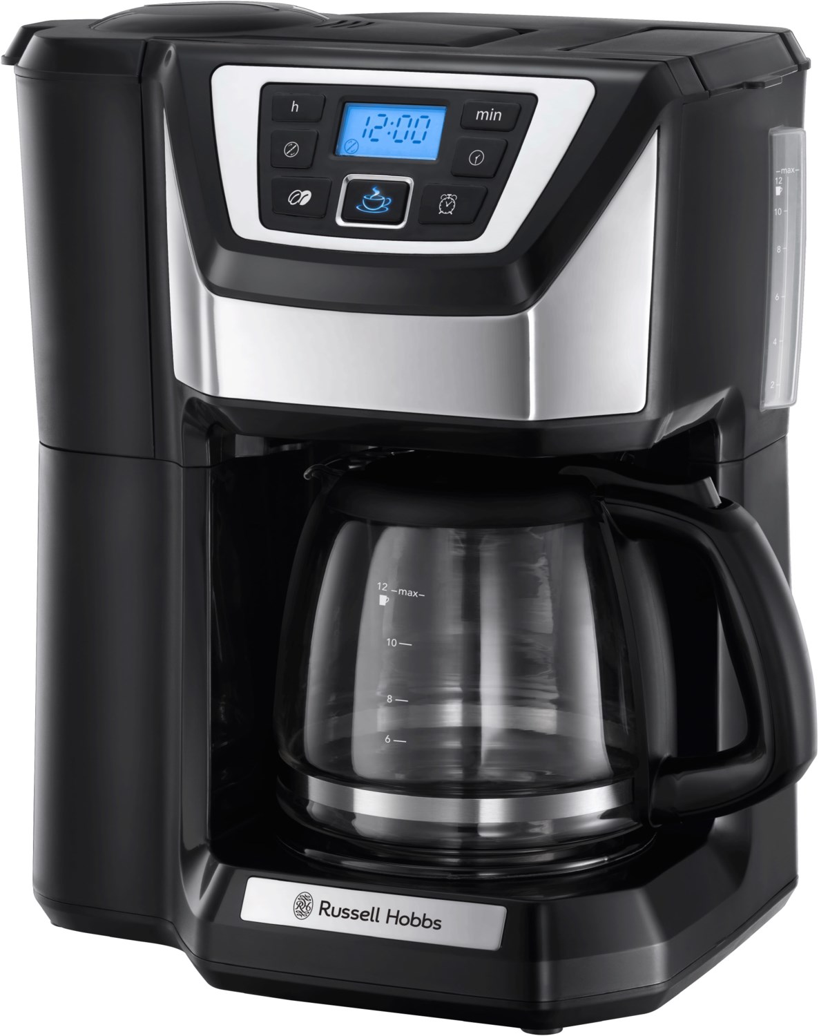 Chester Grind & Brew Filter-Kaffeemaschine mit Timer schwarz/edelstahl