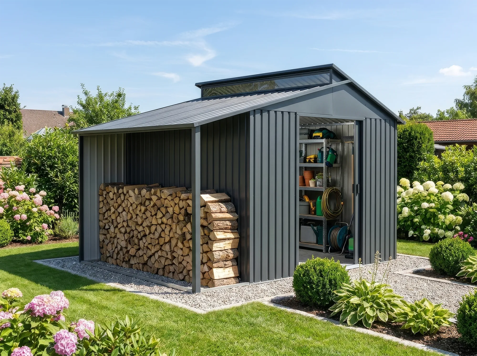 Metall Gerätehaus Modell Viva Varianta 9,12 m²