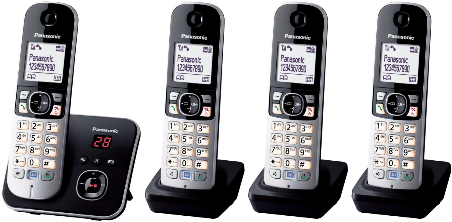 KX-TG6821GB Schnurlostelefon mit Anrufbeantworter schwarz