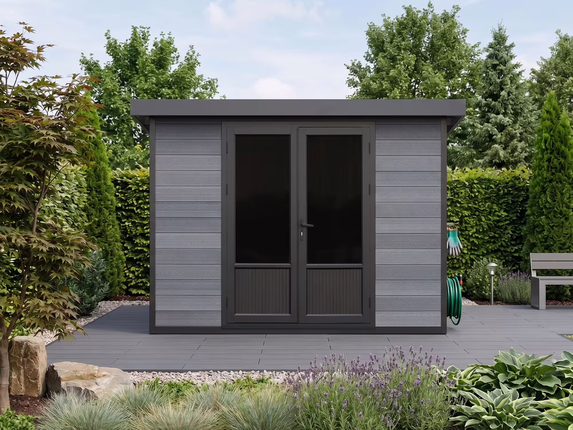 WPC Gartenhaus Modell Style DeLuxe 8,4 m² in moder