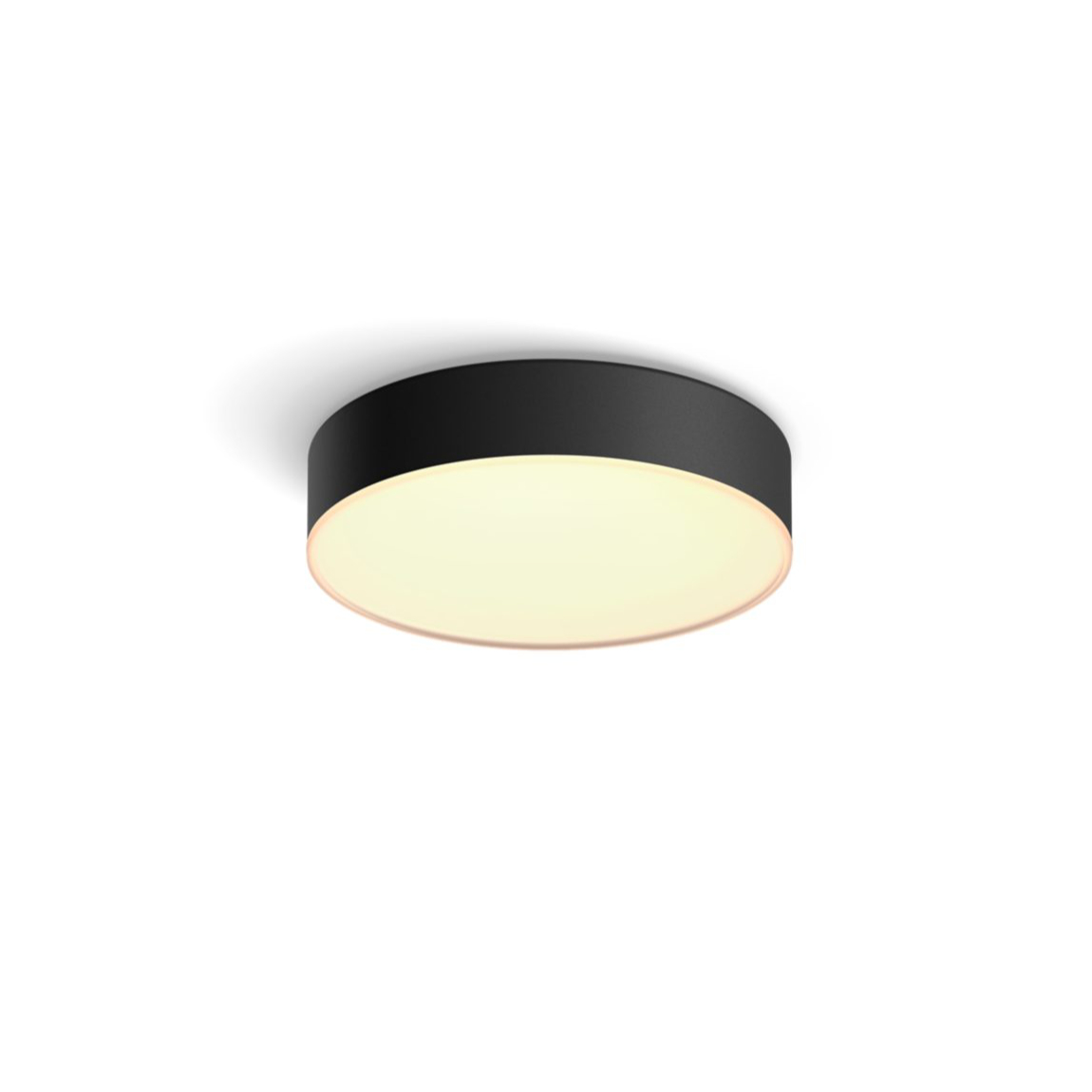 Philips Hue White Ambiance Enrave Deckenleuchte S 1220lm + Dimmschalter - Schwarz