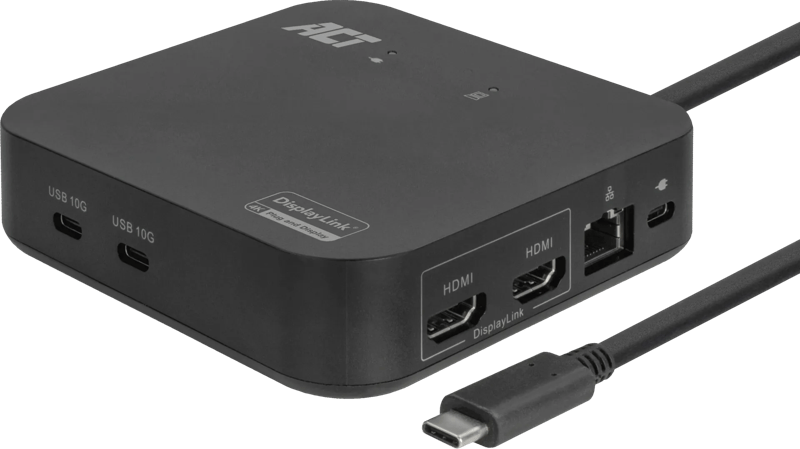 ACT USB-C Dual 4K Monitor DisplayLink Dockingstation