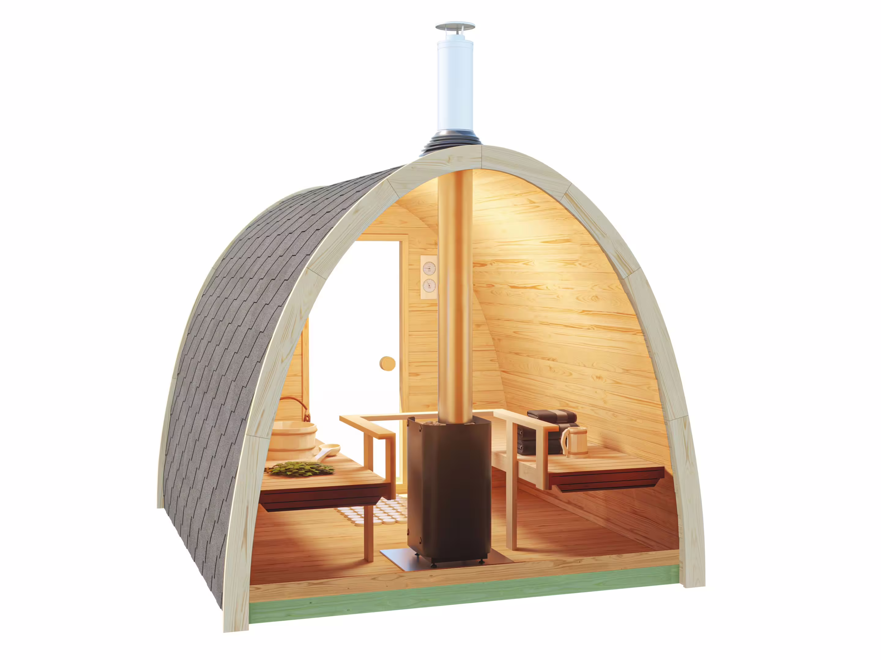 Fjordholz Pod-Sauna Modell 300 - Außensauna Bausat