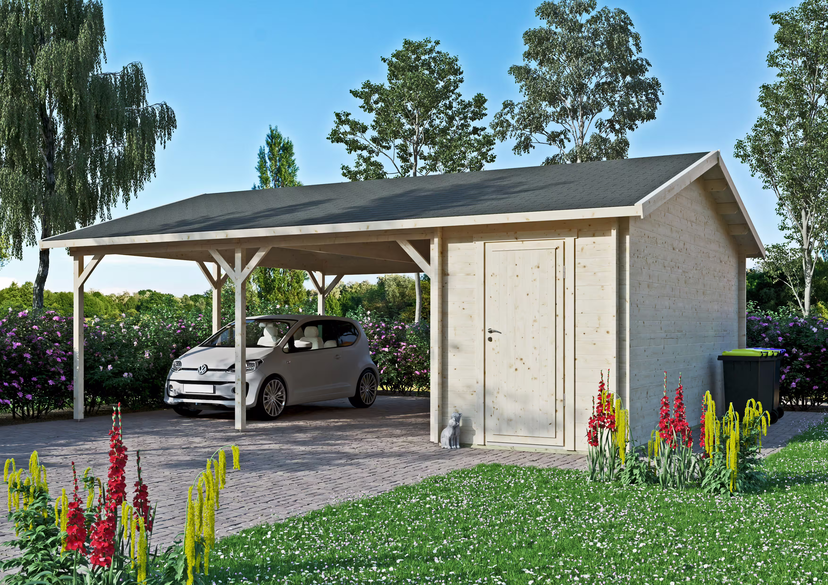 Fjordholz Carport mit Abstellraum Westerwald 44