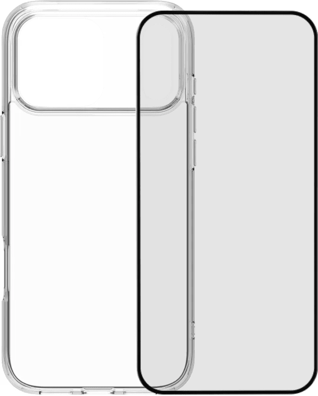 BlueBuilt Protective Backcover iPhone 17 Pro Max Transparent + BlueBuilt iPhone 17 Pro Max Panzerglas