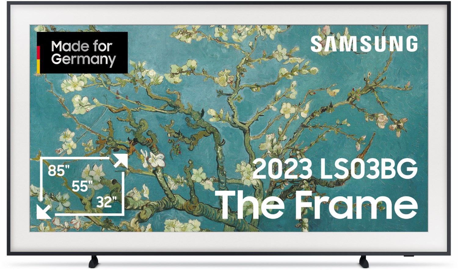GQ75LS03BGU The Frame (2023) 189 cm (75") QLED-TV schwarz, 4K Ultra HD, Smart-TV, 100 Hz, DVB-T2/DVB-C/DVB-S2, Lifestyle The Frame, Sprachsteuerung