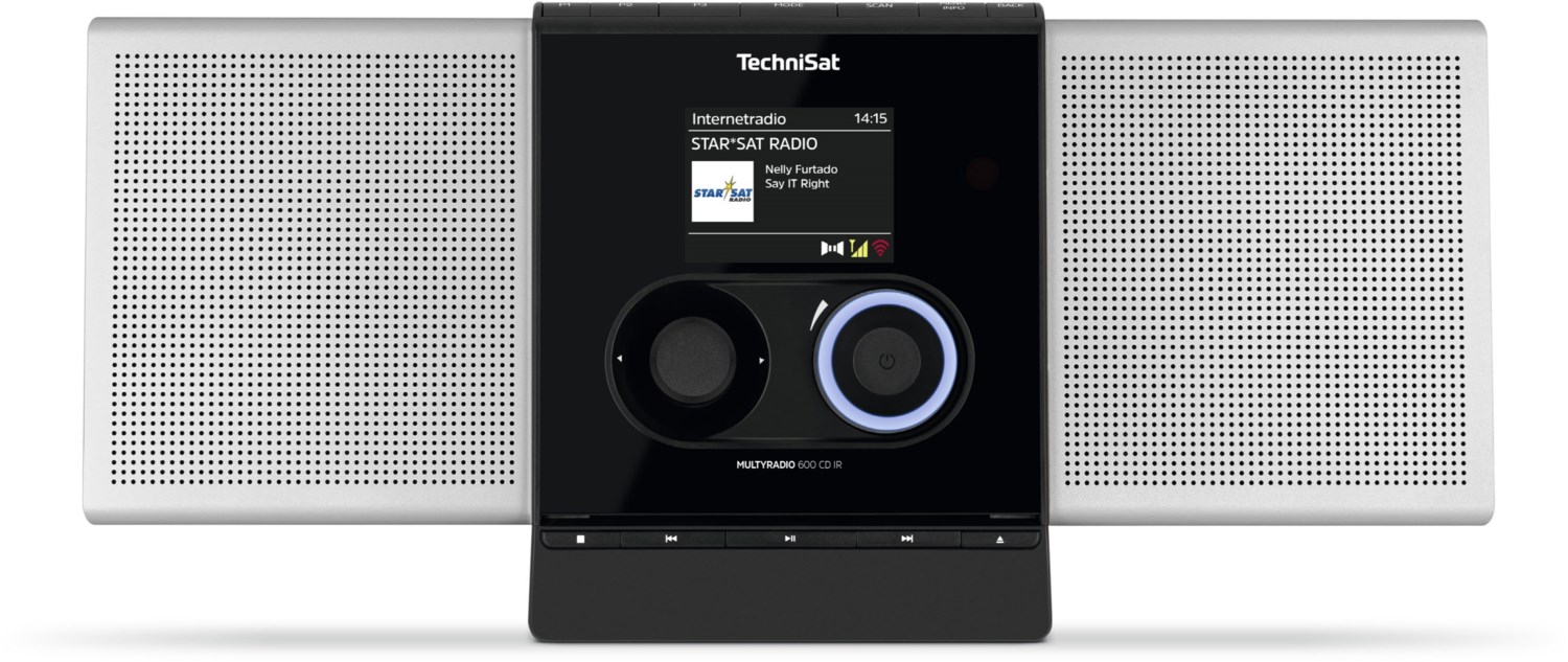 MultyRadio 600 CD IR Internetradio schwarz/silber