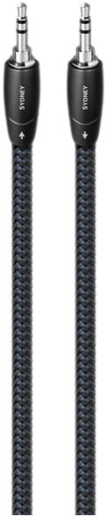 Sydney 3,5mm>RCA (0,6m) Audiokabel dunkel grau/schwarz