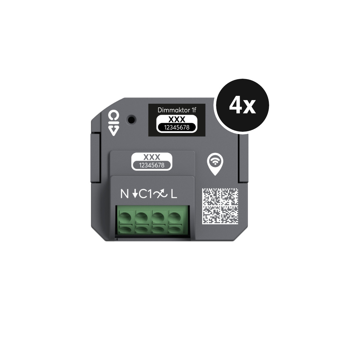 Busch-Jaeger Schaltaktor free@home wireless - zur Lichtsteuerung, Unterputz, 1-Kanal, 13 A - 4er-Set