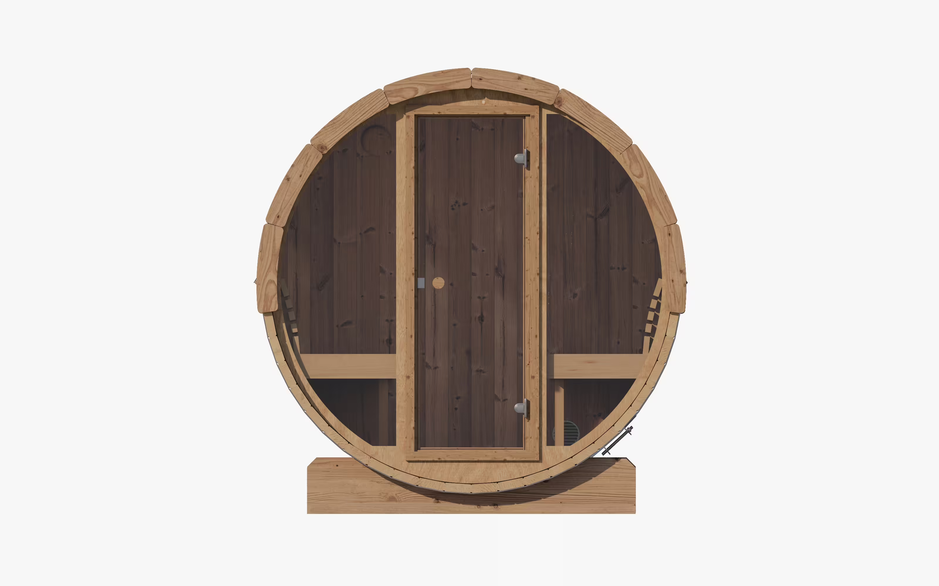 Fjordholz Fass-Sauna Modell Ergonomic 180 mit Voll