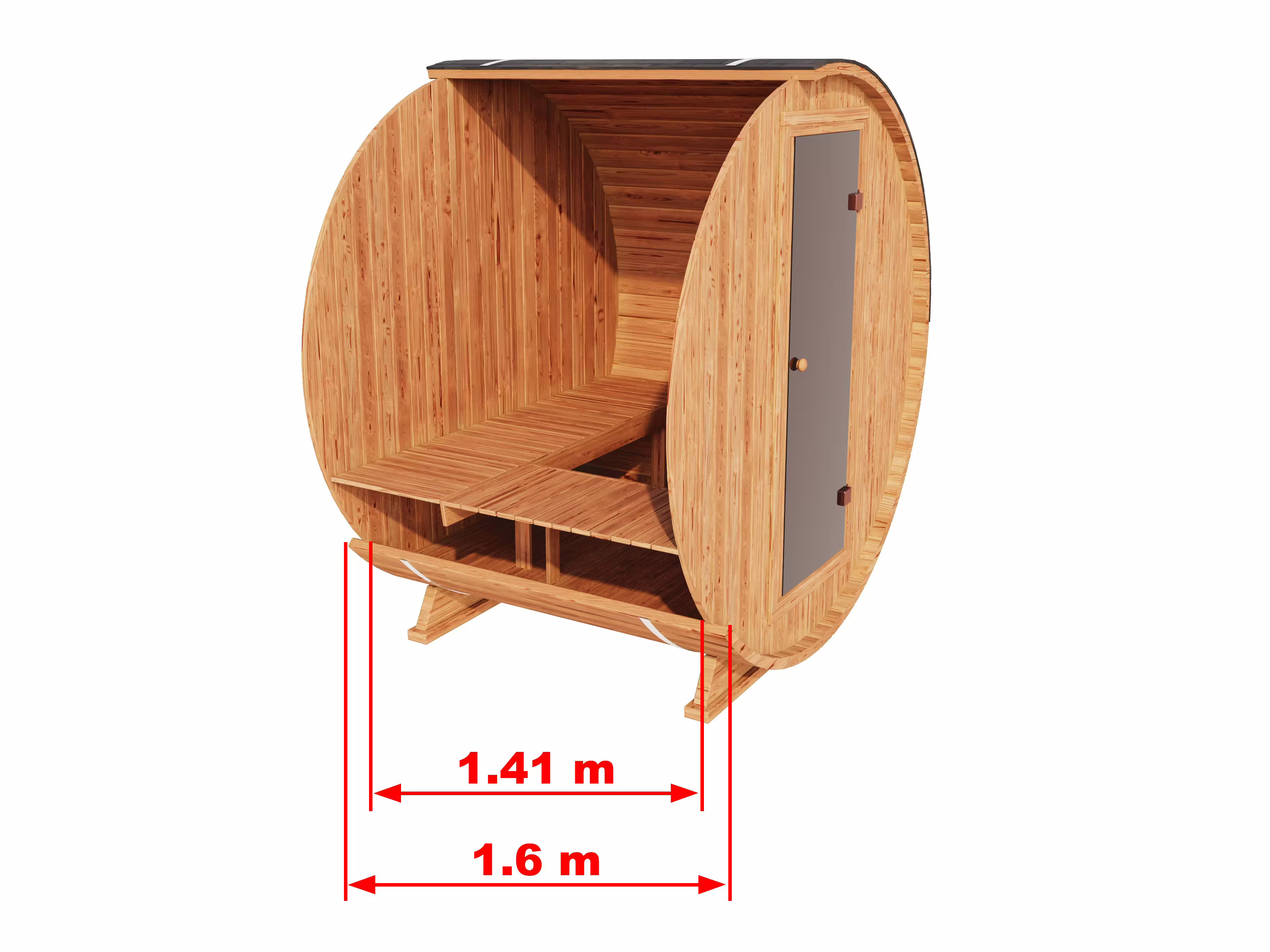 Fjordholz Fass-Sauna Modell Mini Luxe