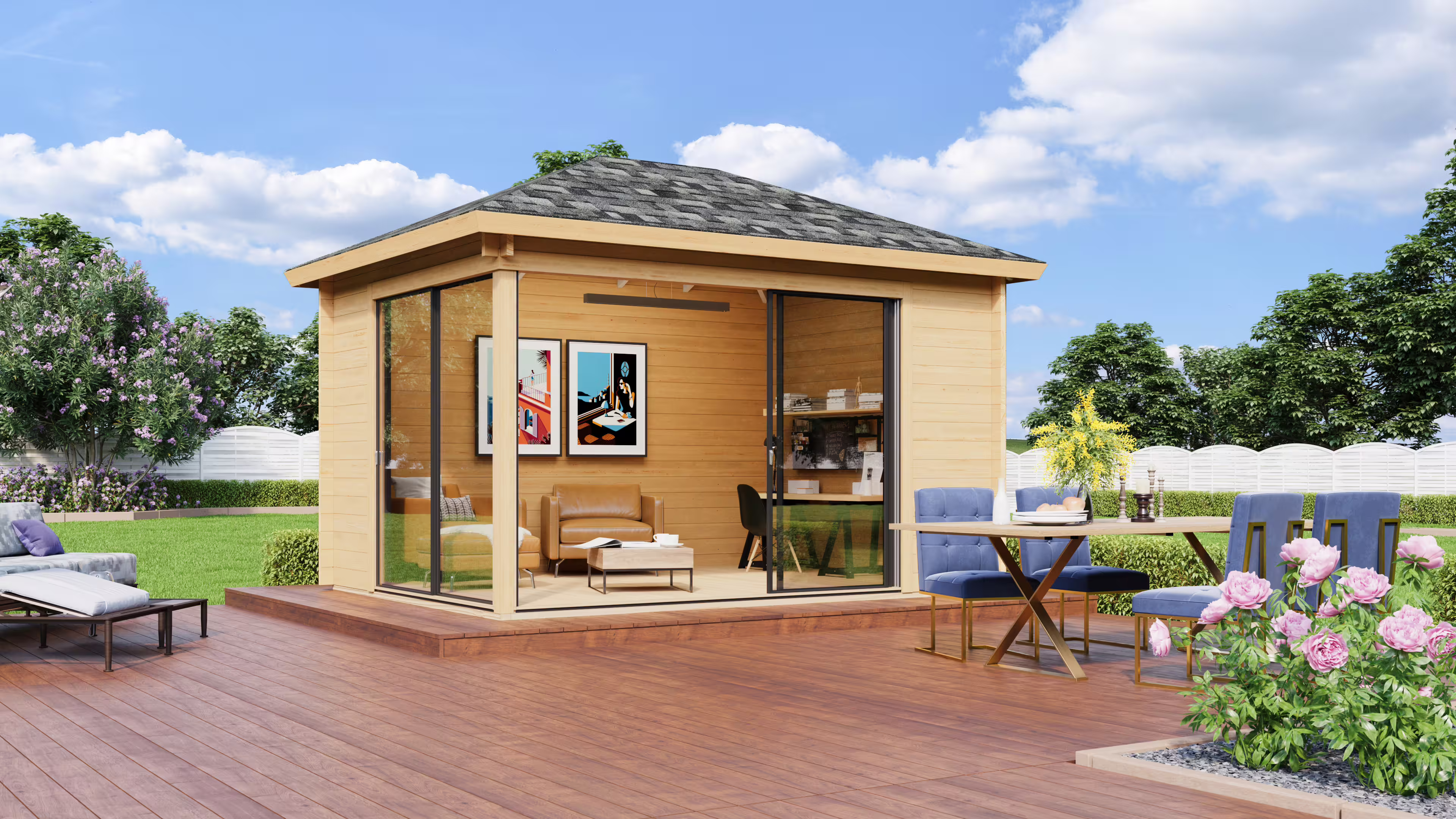 Fjordholz Gartenpavillon Modell Alu 44 B