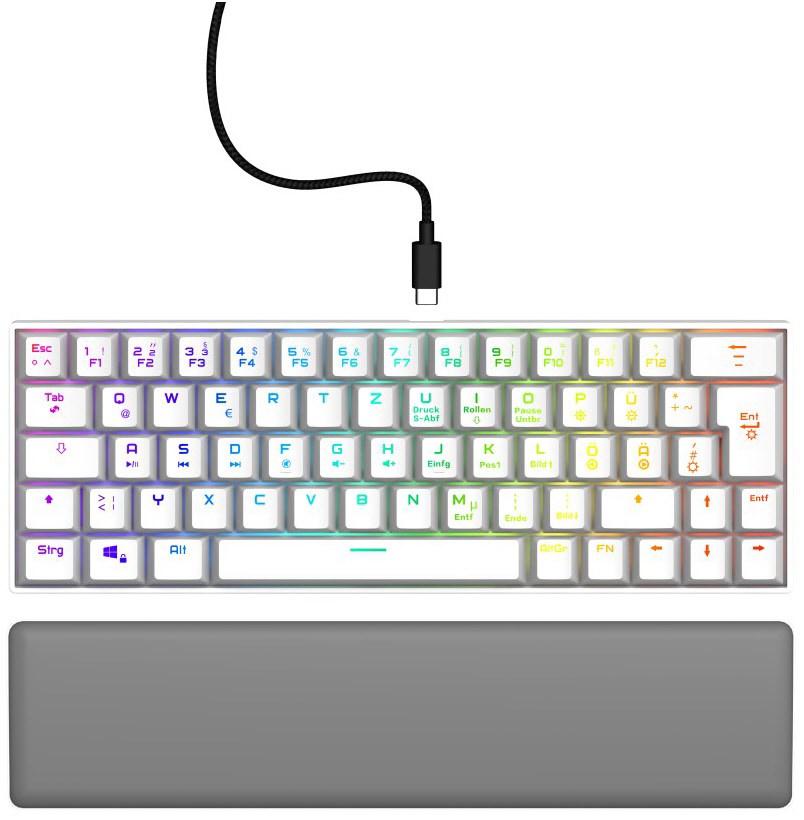 Exodus 760 Mechanical Mini (DE) Gaming Tastatur weiß