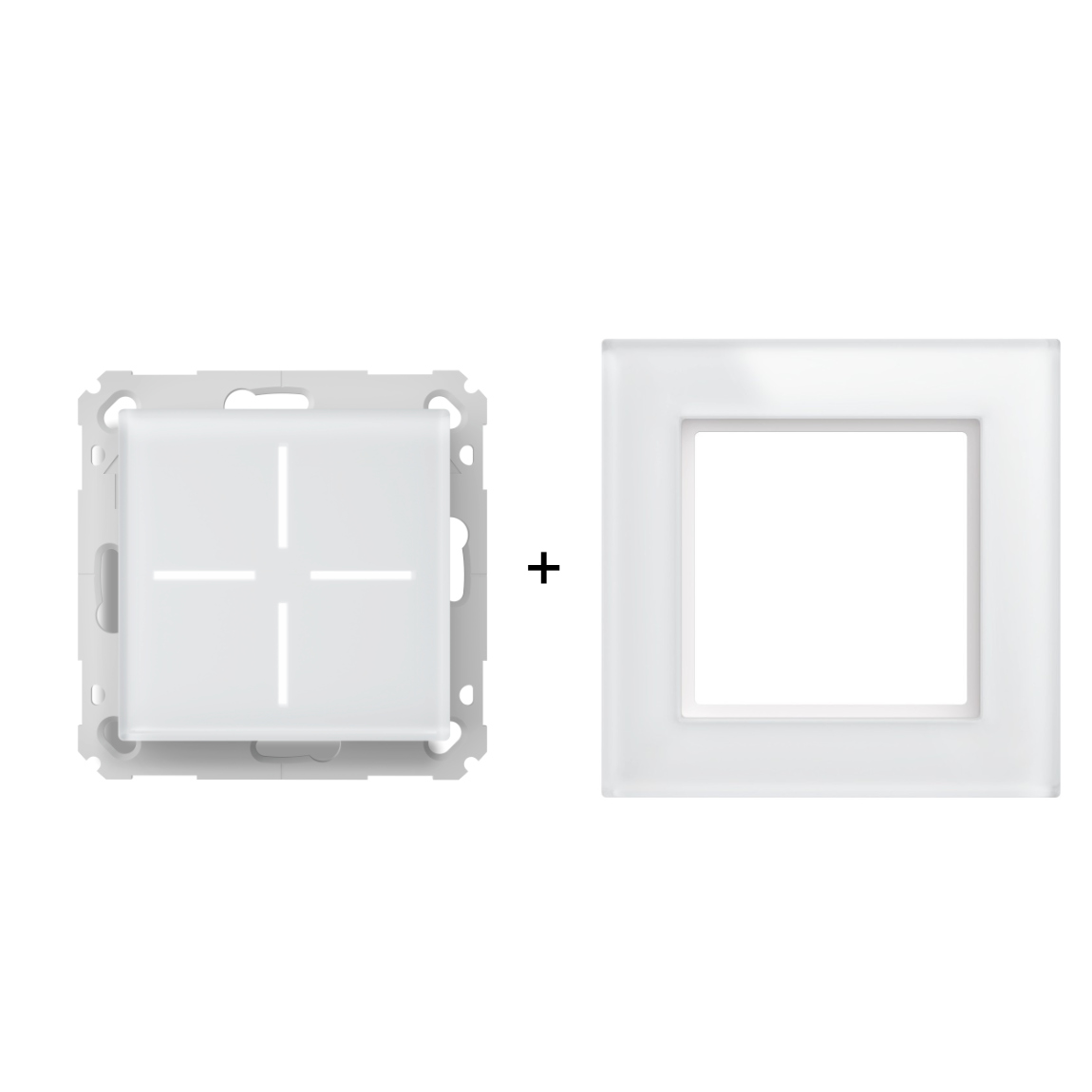 Homematic IP Glastaster + Glasrahmen – 1-fach