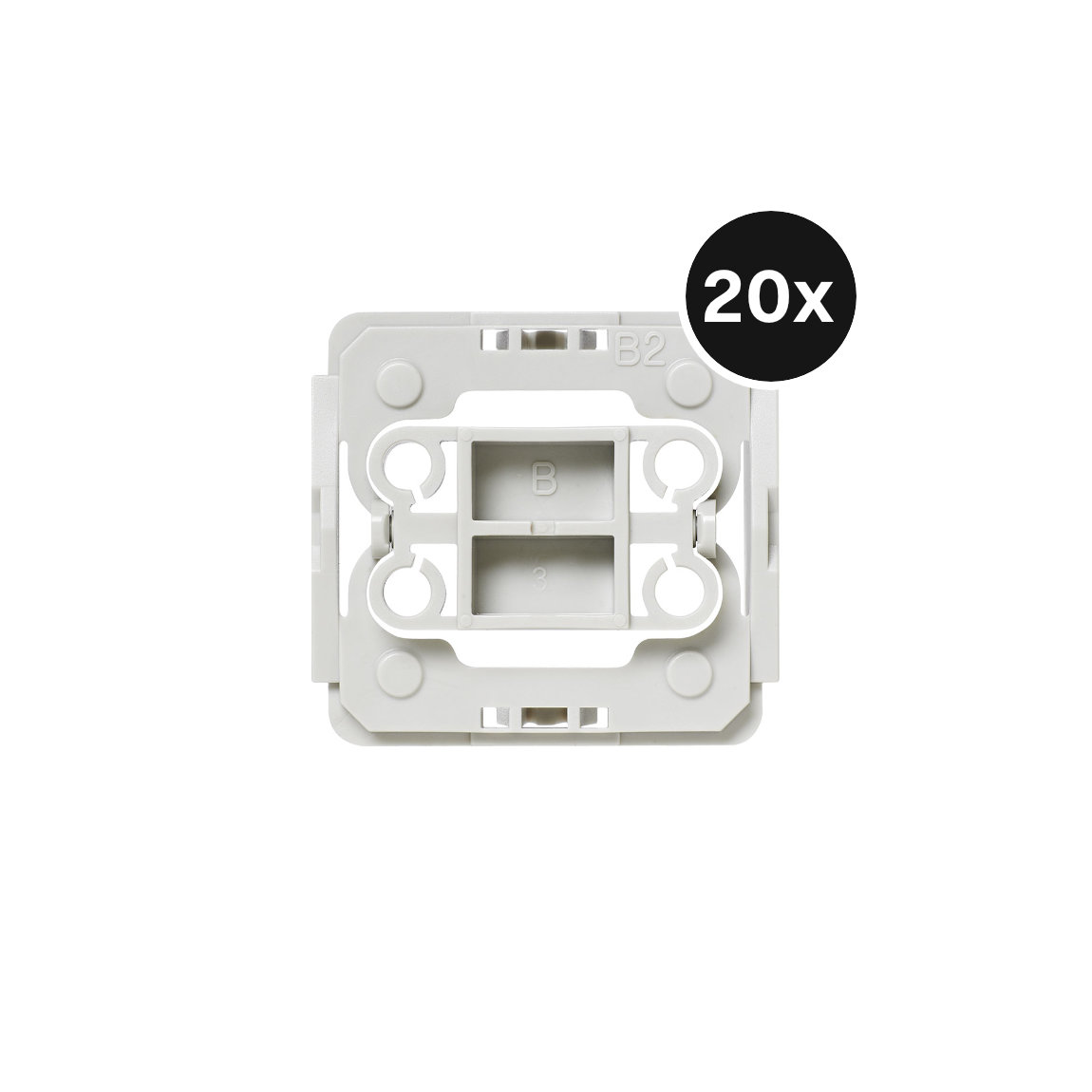 Homematic Adapter-Set Berker B1, 20er Set - Weiß