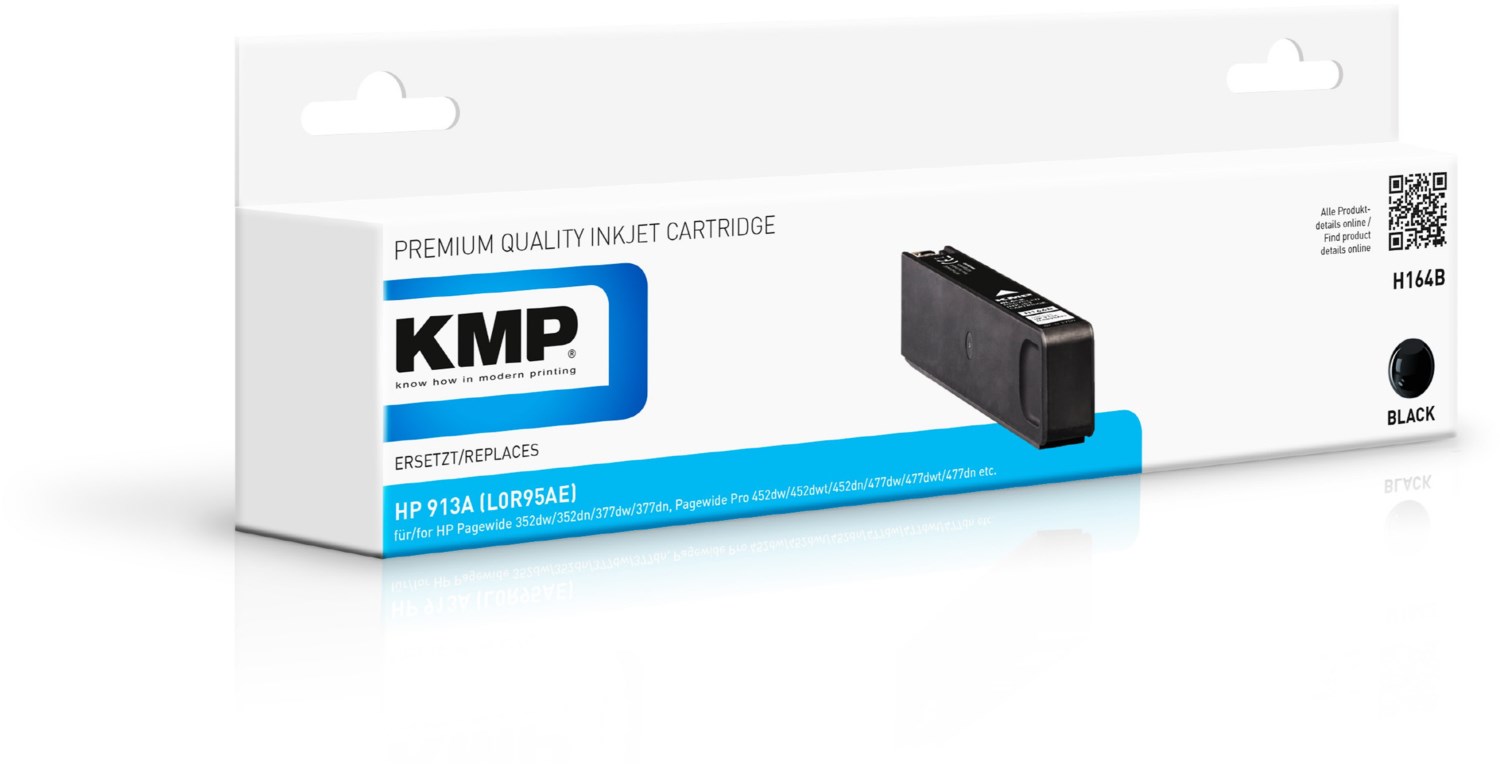 H164B (3.500 S.) Tintenpatrone ersetzt HP 913A (L0R95AE) schwarz
