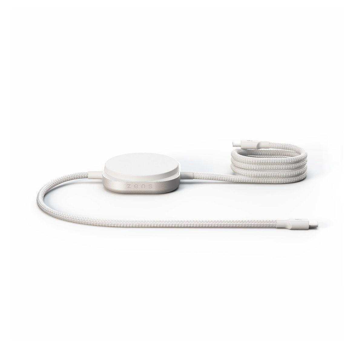 Zens Charging Cable USB C-C Pro 3 - USB-C auf USB-C-Ladekabel mit Qi2, für 3 Geräte - Schwarz