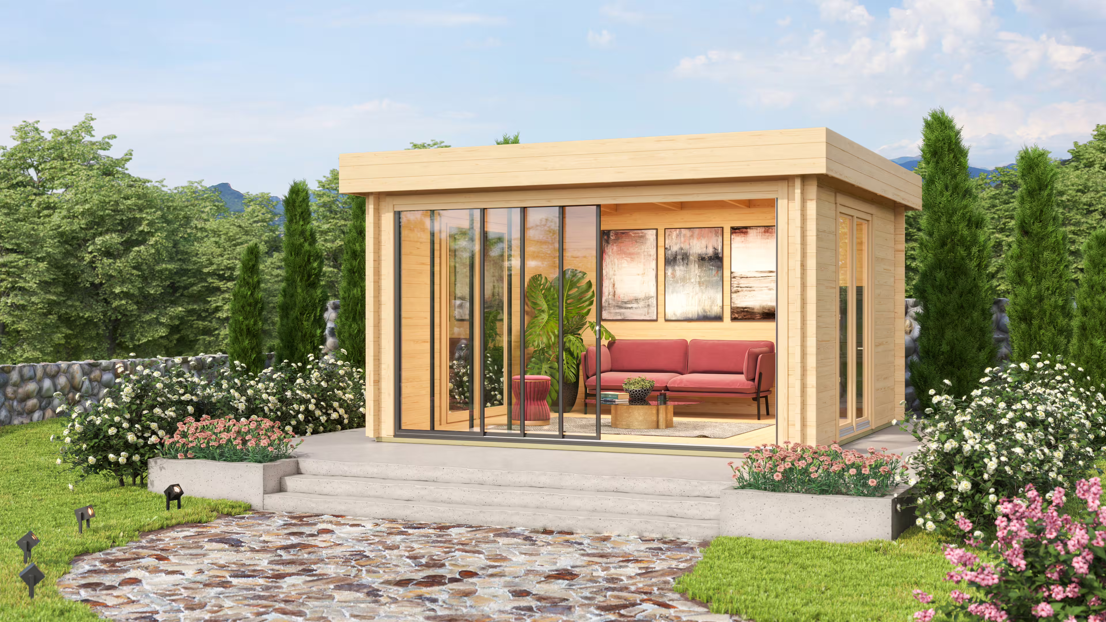 Fjordholz Gartenhaus Alu Concept Lounge 70 A