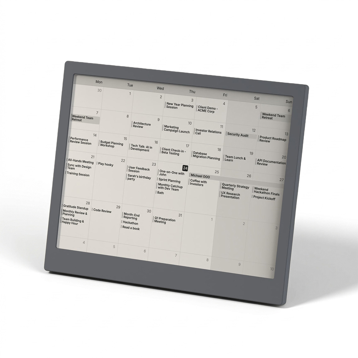 "TRMNL X - Smartes E-Ink Display (10.3") inkl. Battery Upgrade - Schwarz"