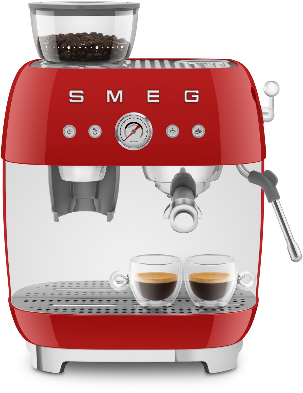 EGF03RDEU Siebträgermaschine rot, 20 bar, 2,4 l