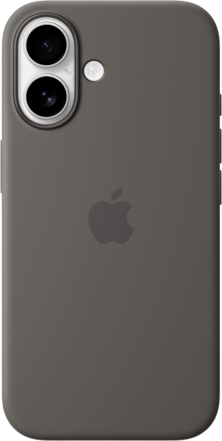 Silikon Case mit MagSafe für iPhone 16 steingrau