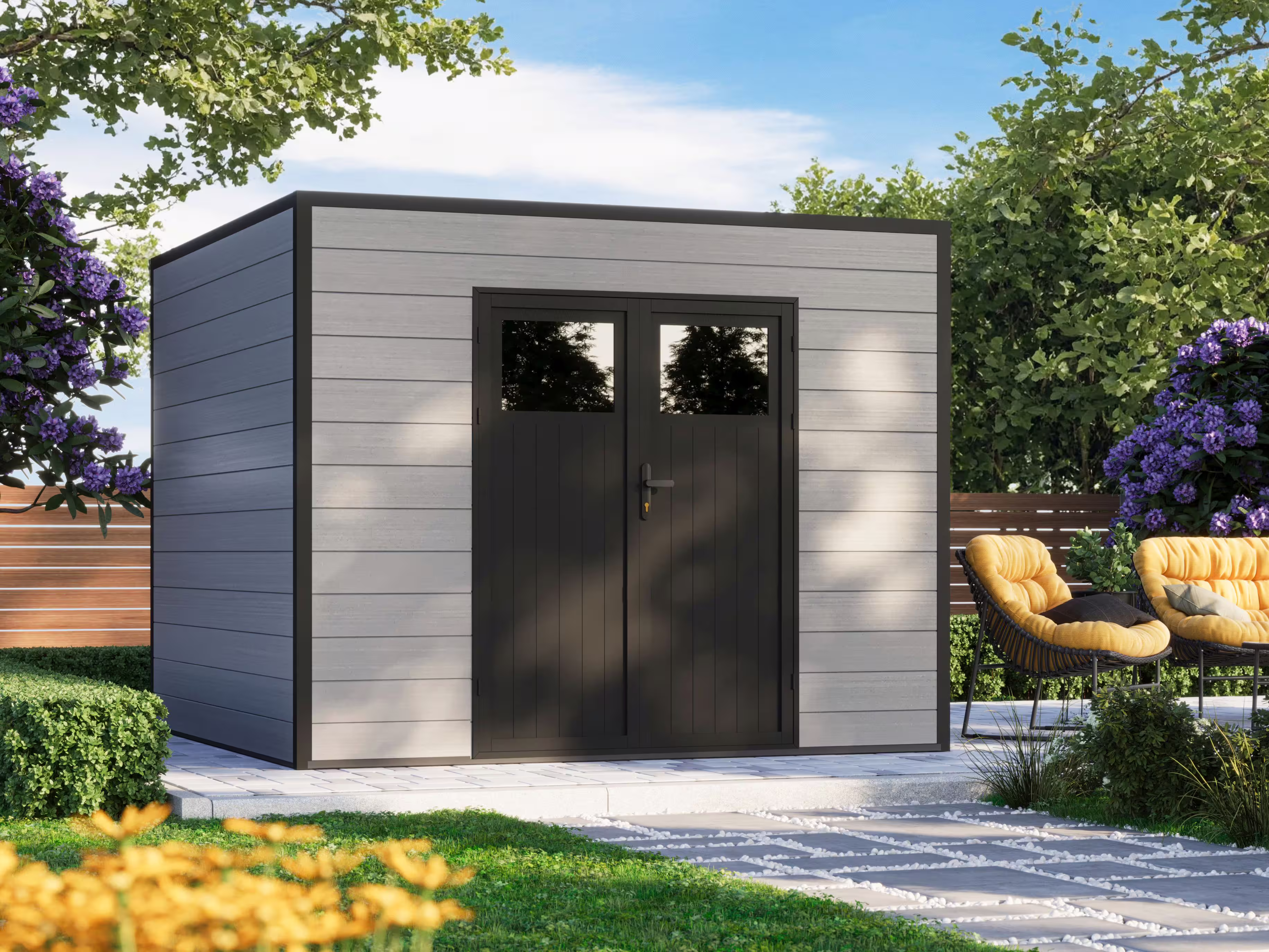 WPC Gartenhaus Modell Cubus 8,12 m²