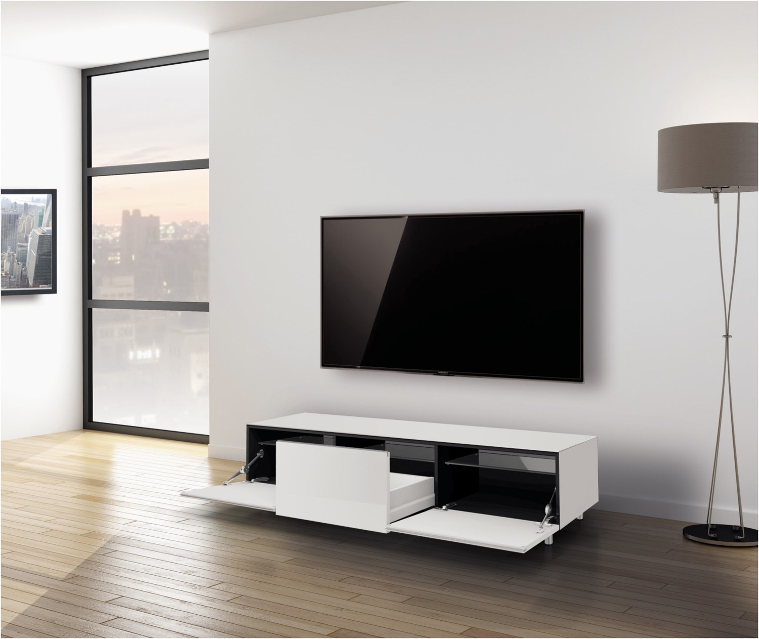 JRL1650S TV-Rack weiß