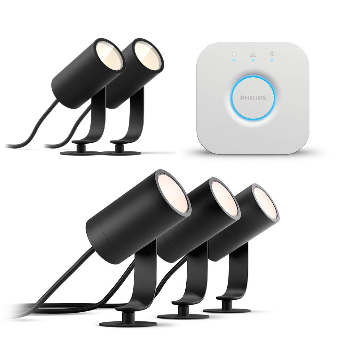 Philips Hue LED Spot Lily Basis Kit (3er-Set) - Schwarz
