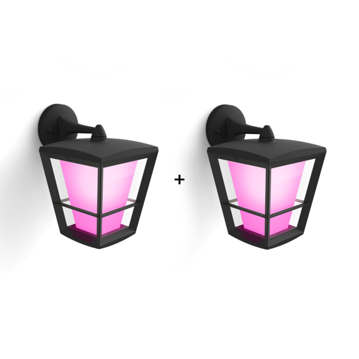 Philips Hue White & Color Ambiance Econic Wandleuchte stehend 1140 lm - 2er-Set