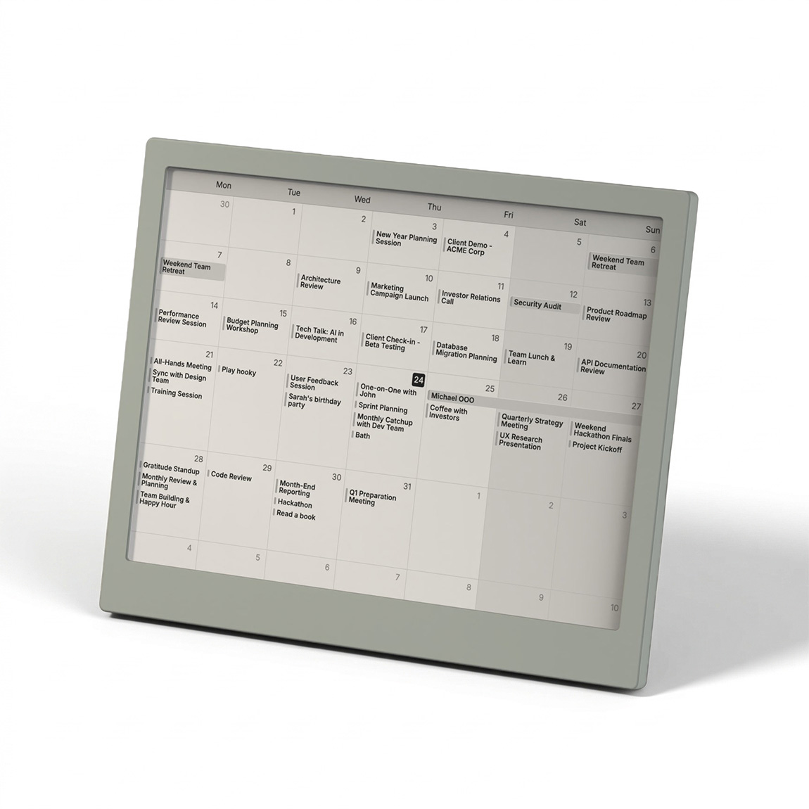 "TRMNL X - Smartes E-Ink Display (10.3") inkl. Battery Upgrade - Schwarz"