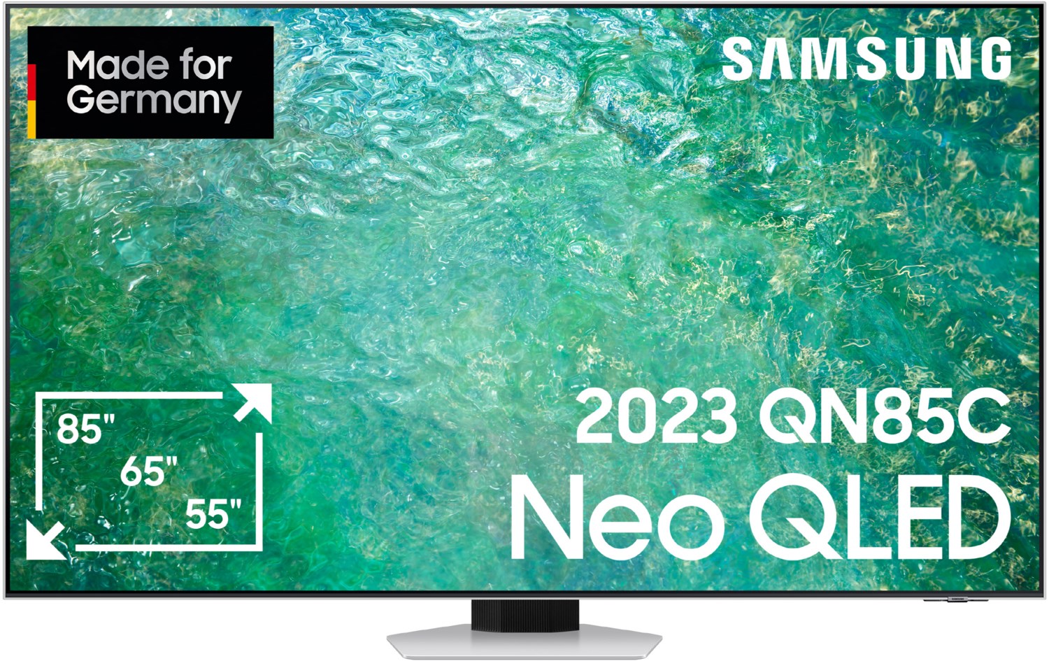 GQ75QN85CAT 189 cm (75") Neo QLED-TV strahlendes silber, 4K Ultra HD, Smart-TV, 100 Hz, Sprachsteuerung