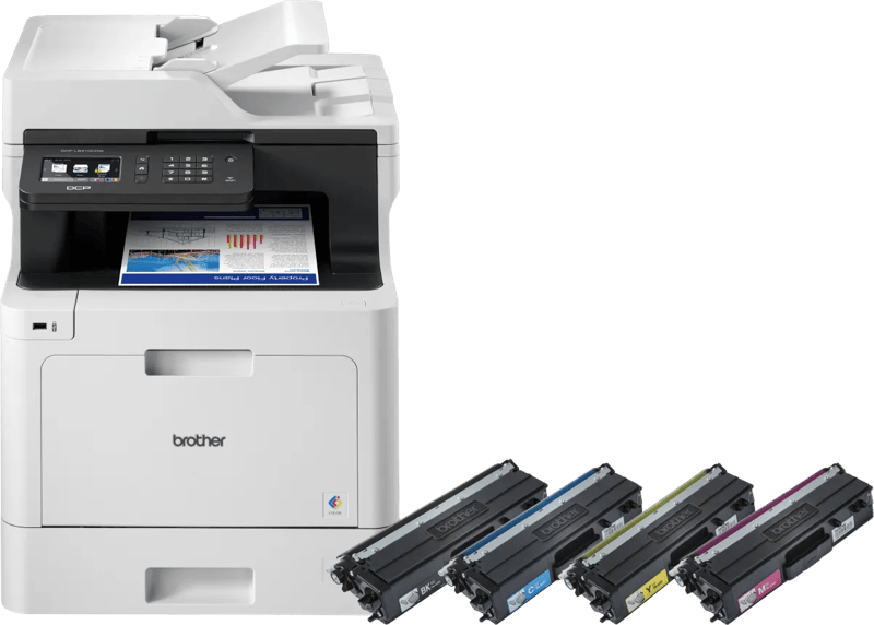 Brother DCP-L8410CDW + 1 Satz Reservetinte